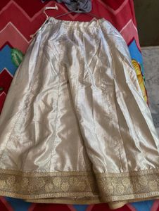Partywear Cream Colour Lahnga
