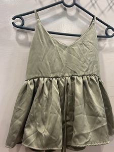 Olive Green Noodles Strap Dolled Up Top