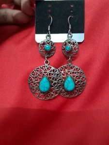 4 Oxidized Silver Earrings