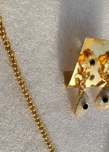 HIGH QUALITY SILVER NECKLACE WITH EARRINGS