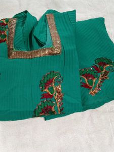 Green Embroidered Lehenga Jacket