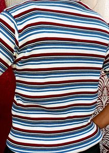 Striped Tie Sleeve Top