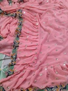 Designer Saree With Stiched Blouse