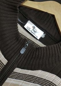 Cofee Brown🟤 Zipper Sweater For 44 Bust