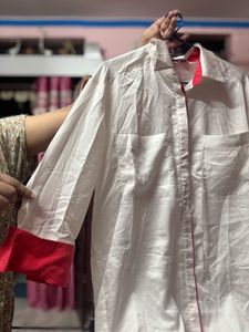 White &amp; Red Shirt