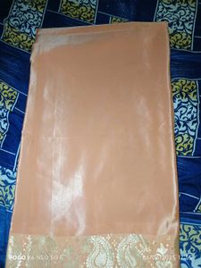 Peach Satin SareeSaree