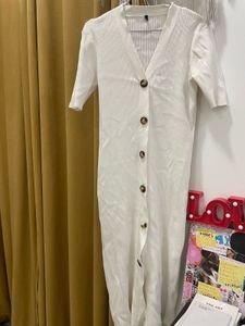 White Button Dress