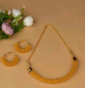Gold-Tone Necklace &amp; Earring Set