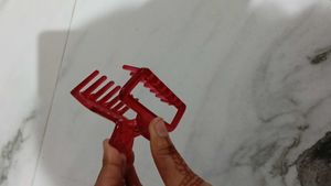 Red Plastic Hair Claw Clip