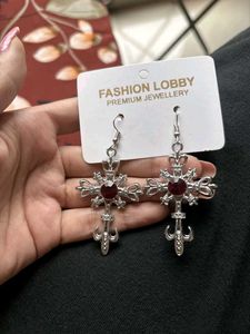 Anti tarnish Cross Drop Earrings