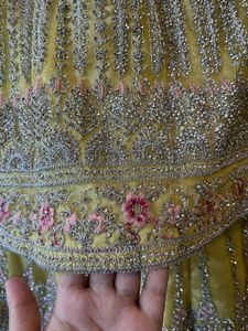 Elegant Yellow Embroidered dress