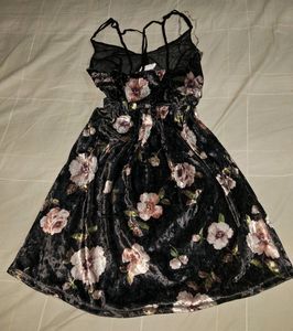 Floral Velvet Mini Dress