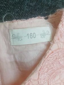 Cute Peach Lace Dress