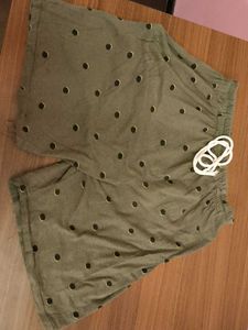 Olive Polka Dot Shorts