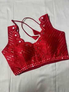 Elegant Maroon Mirror Work Blouse