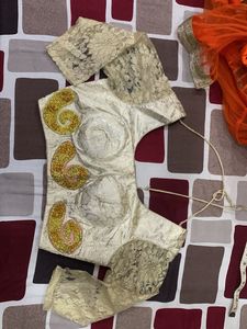 Orange Embroidered Lehenga Choli