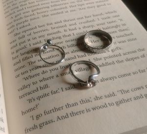 Aesthetic Unisex Rings&lt;3 Set Of 6