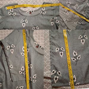 Grey Gray Crepe kurti