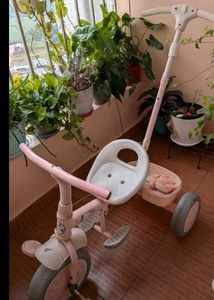 Baby Tricycle with Push Handle – Good Condition