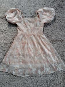 Puff Sleeve Mini Dress