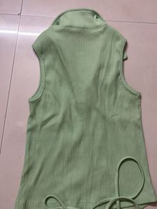 Green Ribbed Top