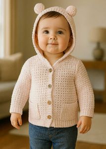 Carter’s Baby Girls Cotton Knit Hoodie – Size 9 Mo