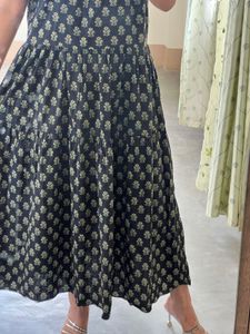 Floral Print Fit &amp; Flare Midi Dress
