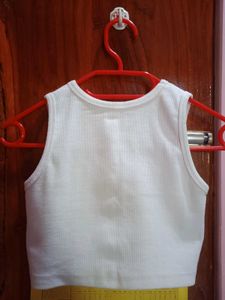 White Ribbed Tank Top