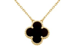 Black Clover Pendant Necklace