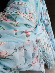 Pretty Designed Full Neck Korean Gown