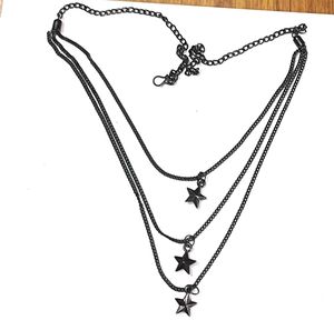 Triple Layer Star Necklace - Delicate &amp; Edgy