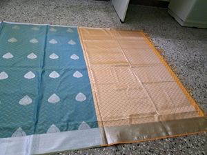 Embossed Pattu Saree