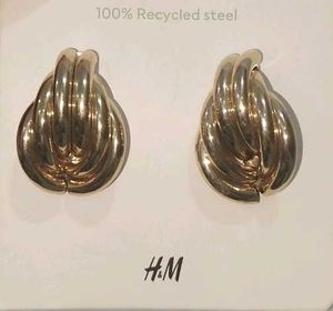 H&M Gold Twisted Earrings