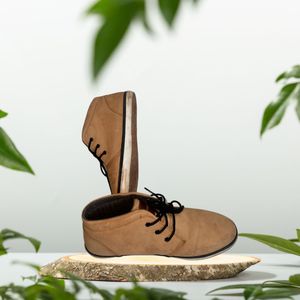 QUIKSILVER BROWN LEATHER SNEAKERS