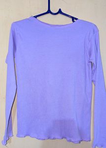 Lavender Ribbed Trendy Top