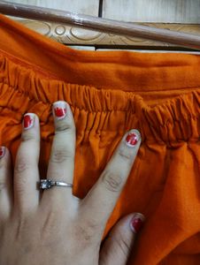 Orange Kurta With Trouser And Dupatta