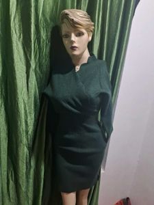 Elegant Green Sweater Dress