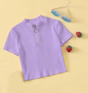 Lilac Zip-Up Mock Neck Top