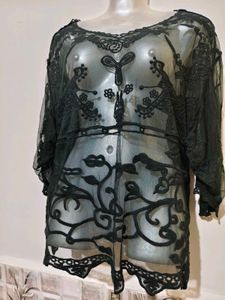 🎄Buy 1, Get 1 Free🎁L/XL Black Lace Top