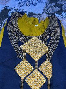 #Mustard  💛👑💎#Blue #Kurta