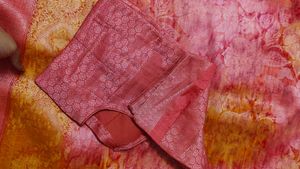 Elegant Orange &amp; Pink silk Saree 😍