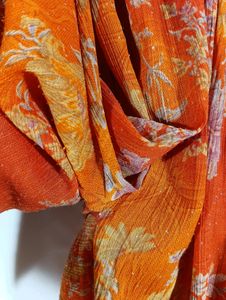 Orange Printed Patiala Pant (Women)