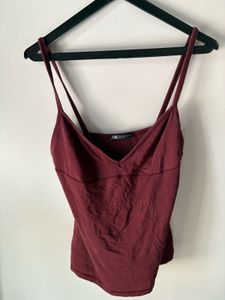 Zara Burgundy Tank Top