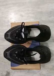 Black Chunky Platform Sneakers