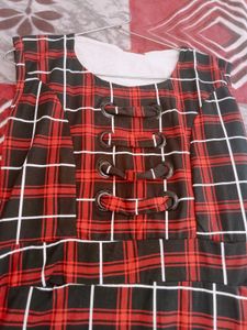Plaid Sleeveless Dress