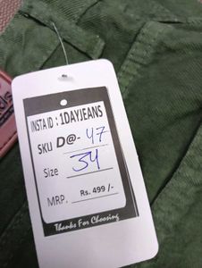 🥰D@47 Size-34 Cargo Jeans