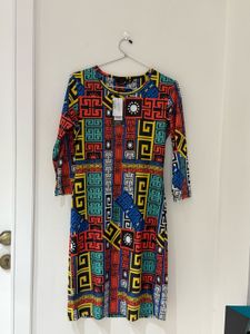 Bold Geometric Print Dress