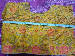 beautiful silk multicolored blouse