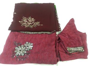 Combo buy one get free poly silk multi colou