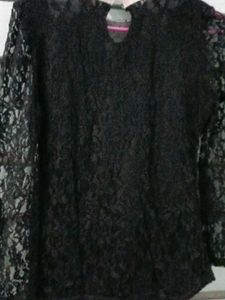 Elegant Black Lace Top